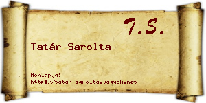 Tatár Sarolta névjegykártya