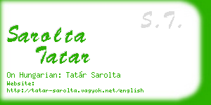 sarolta tatar business card