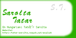 sarolta tatar business card